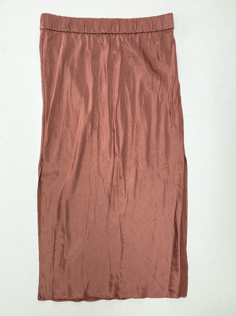 NWOT! KES Sea Skirt copper terracotta colorway 100% silk midi skirt M